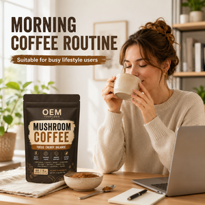 Poudre de <span class=keywords><strong>Café</strong></span> Instantané <span class=keywords><strong>Bio</strong></span>, Mélange de Champignons Reishi et Crinière de Lion, Extrait pour Marque Blanche - Product Image 2