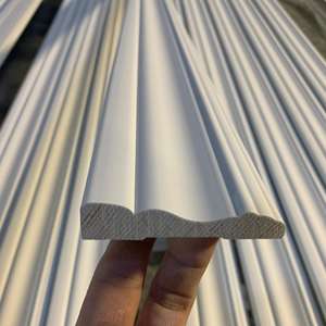 เคสสีขาวทำจาก5/8 "x 2 3/4" สีขาวพิมพ์ลายโคโลเนียลปลอกประตูไม้สนปลอกหน้าต่างตกแต่งขอบไม้ - Product Image 1