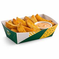 Caja de Papel para Pollo Frito, Contenedor de Alimentos para Llevar, Caja de Empaque para Pollo para Tiendas de Comida Rápida