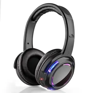 Factory's High-Quality HiFi Coverage 500m 3 Audio RF Silent Party Headphones Dual Channel Disco Wireless Headset with LED