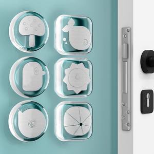 ซิลิโคนสติ๊กเกอร์ป้องกันการชนกันสำหรับมือจับประตูตู้เย็นตู้เฟอร์นิเจอร์แผ่นสักหลาดกาวในตัวโปร่งใสติดผนัง - Product Image 4