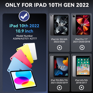 غطاء لوحي قوي مقاوم للصدمات من السيليكون لجهاز iPad مقاس 10.2 بوصة حافظات الجيل السابع والثامن والسابع لهاتف Apple الجيل العاشر 2022 حافظة 10.9 بوصة - Product Image 4