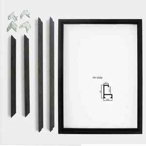 Cadre photo flottant moderne à coupe à 45 degrés, finition argent brossé en métal doré chaud, décoration murale en aluminium, toile, vente chaude - Product Image 1