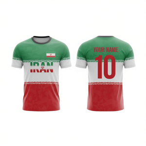 Set Maglia da Calcio Iran Personalizzabile con Nome e Numero, Rossa Bianca Verde, Maglia per Tifosi - Product Image 2