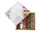 Boîtes de date et de baklava du Ramadan avec emballage de boîte de dates personnalisées en papier feuille d'or