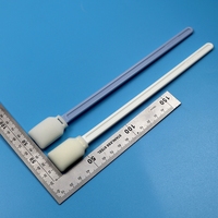 Éponge de nettoyage multifonctionnelle en mousse, sans peluches, rectangulaire, en plastique, avec manche extra long de 23 cm, pour salle blanche, voiture et imprimante