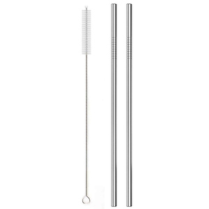 Set di cannucce in acciaio inox di dimensioni personalizzate e riutilizzabili set di cannucce in acciaio con spazzola <span class=keywords><strong>per</strong></span> la pulizia in metallo set di paglia 3 pezzi facile da <span class=keywords><strong>pulire</strong></span> - Product Image 2