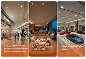 Moderna Lámpara LED AR111 de 25W con Carcasa Redonda de Aluminio, Empotrada, Negra, COB, para Hoteles - Product Image 4