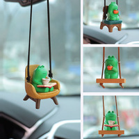 Carclean Grenouille de dessin animé en PVC, Ornement suspendu décoratif pour canapé, voiture et intérieur, 6x5x6cm
