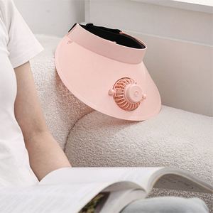 Casquette d'été personnalisable avec logo, visière réglable en plastique, mini-chapeau rigide rechargeable par USB avec ventilateur rafraîchissant pour femme - Product Image 6