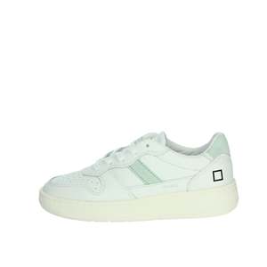 D.A.T.E. Sneakers da Ragazza Bianche e Teal in Tela, Scarpe Trendy - Product Image 1