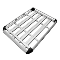 Panier de toit universel amovible en alliage d'aluminium pour bagages, accessoires 4x4, capacité de charge 100 kg, couleur argent/noir