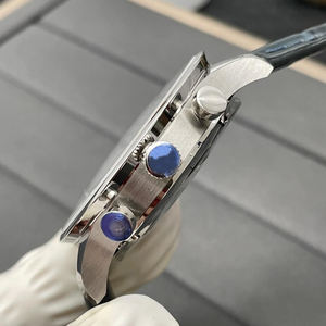 2025 Hot-Selling High-End Luxury Men's <b>Mechanical</b> <b>Watch</b> with Chronograph Function and Blue Hands Leather Strap - Product Image 6