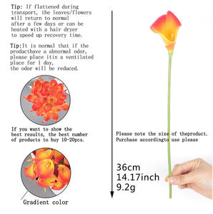 Ramo de flores decorativas de látex de tacto Real de lirio de Cala Artificial realista para DIY ramo de Boda nupcial centros de mesa - Product Image 4