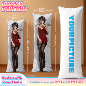 Fodera per cuscino anime personalizzata a sublimazione a grandezza naturale 50*150/50*160CM, copricuscino per il corpo Dakimakura anime non censurato - Product Image 1