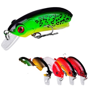 Leurre de pêche artificiel 6cm 10g pour <span class=keywords><strong>brochet</strong></span>, <span class=keywords><strong>petit</strong></span> wobbler coulant, leurre ver-minnow avec hameçon à plume - Product Image 1