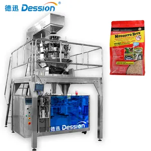 Automatic 227g mosquito repellent pouch filling machine mouse repellent granule doypack premade zipper bag packing machine