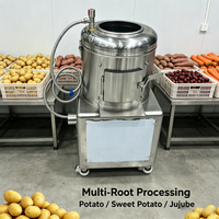 Industriële volautomatische fruit- en groenteschilmachine voor gebruik in voedselverwerkingsbedrijven