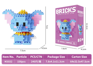 Ensemble de figurines de dessins animés en mini blocs de construction, <span class=keywords><strong>puzzle</strong></span> <span class=keywords><strong>3D</strong></span>, <span class=keywords><strong>nano</strong></span> micro briques, jouets en plastique, cadeaux promotionnels créatifs - Product Image 3
