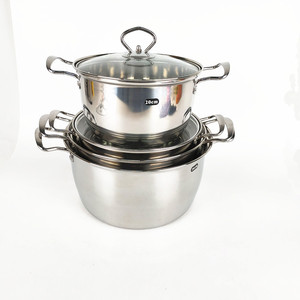 Facile à nettoyer Miroir Polissage en acier inoxydable batterie de Cuisine 20/22/<span class=keywords><strong>24</strong></span>/26 <span class=keywords><strong>cm</strong></span> soupe et <span class=keywords><strong>marmite</strong></span> - Product Image 3