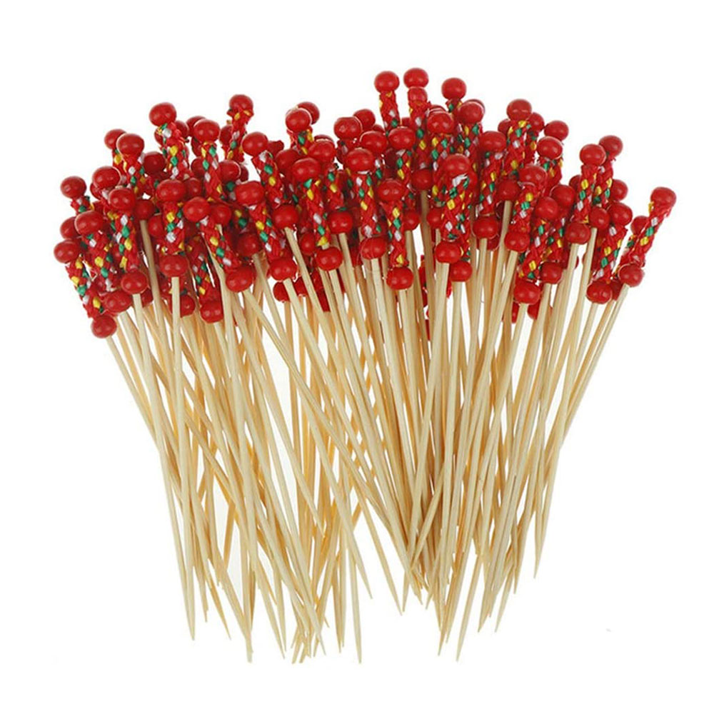 Deux perles rouges ficelle tressée 12cm 100 pcs/sac