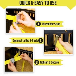 Custom Color Label E Track <strong>Straps</strong> 2" X 12' Cam Buckle <strong>Tie</strong> <strong>Down</strong> <strong>Straps</strong> 3000Lbs Break Strength for Pickup Trailer Truck Boat Van - Product Image 5