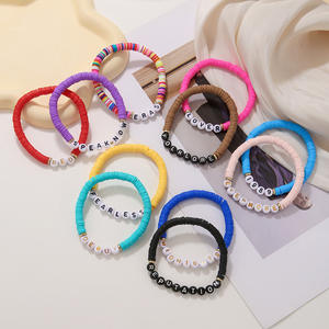 Europe et les États-Unis Bijoux transfrontaliers Taylor. Swift Fans Couleur Doux Poterie Bracelet Nom Anglais Bracelet Ensemble Femmes - Product Image 4