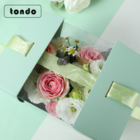 Jddton — boîte à fleurs avec fenêtre carrée transparente en Pvc, pour la fête des mères