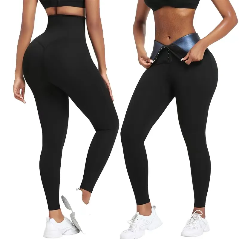 Neopreen Rubber Met Hoge Taille Voor Dames Fitness Sauna Afslankende Taille Trainingsbroek Met Verdikte Cropped Onderkant En Haakvormer