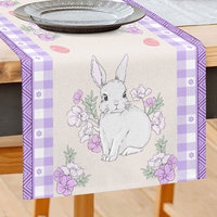 AOZHAN Haute Qualité Chemin De Table De Pâques Drapeau Faux Lin Isolation Thermique Décor À La Maison Nappe De Pâques Personnalisé En Gros