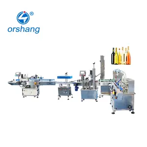 Automatic Bottling Production Line For Beverages And Juice For Vodka Wine Round Can Liquid Filling Packaging