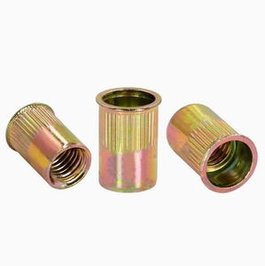 M3 Hex Nut đinh tán 304 thép không gỉ Carbon thép mù đinh tán Nut mạ sắt kẽm Đầu phẳng sọc có khía nữ m3m4m5m6 - Product Image 5