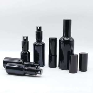 Botella de Vidrio Color Negro Mate con Pulverizador de Niebla Fina para Aceites Esenciales con Tapa de Aluminio Negra - Product Image 4
