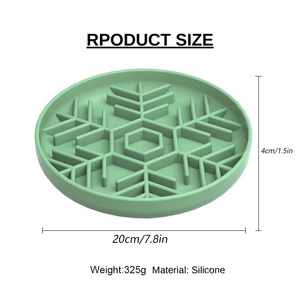 Nouveau Bol Anti-Glouton à Ventouse Flocon de Neige de Noël pour Chiens et Chats, Gamelle Anti-Glouton en Silicone pour Chiens et Chats - Product Image 1