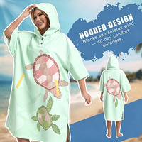Poncho de surf personnalisé à séchage rapide en microfibre, serviette de plage à capuche, robe de change pour combinaison de surf