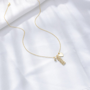 สร้อยคอประดับจี้คริสตัลรูปตัวอักษรแม่เงิน925สำหรับผู้หญิงของขวัญวันแม่ - Product Image 4