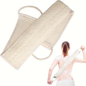 Ceinture de bain <span class=keywords><strong>exfoliante</strong></span> en loofah pour le corps, éponge longue pour le <span class=keywords><strong>dos</strong></span>, 8*70cm, entièrement naturelle - Product Image 3