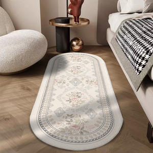 Alfombra ovalada para dormitorio con impresiones persas, imitación de cachemira, antideslizante, diseño geométrico AUBUSSON para sala de estar y dormitorio - Product Image 4