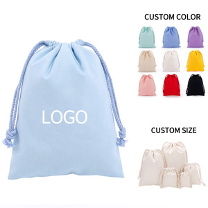 ถุงผ้าแคนวาสแบบมีเชือกผูก รีไซเคิลได้ เป็นมิตรกับสิ่งแวดล้อม ขายส่ง ขนาดเล็ก สีสันสดใส พับได้ สำหรับบรรจุภัณฑ์ของขวัญ  รับผลิตตามแบบ - Product Image 1