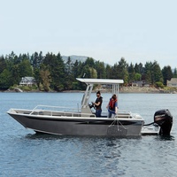 Bateau de pêche et de travail en aluminium soudé, capacité de 5000 kg/5 tonnes, 10 m (33 pieds), avec cabine de pilotage