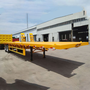 Remolques <span class=keywords><strong>de</strong></span> Plataforma <span class=keywords><strong>de</strong></span> Acero <span class=keywords><strong>de</strong></span> 2 Ejes y 20 pies/40 pies <span class=keywords><strong>de</strong></span> Shandong Owin, con Neumáticos 12r22.5, en Venta - Product Image 2