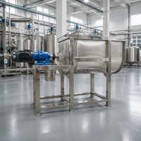 Mélangeur à ruban en acier inoxydable de qualité alimentaire SUS316L/SUS304 avec moteur servo pour détergents, produits chimiques alimentaires, plastiques et poudres sèches 220V