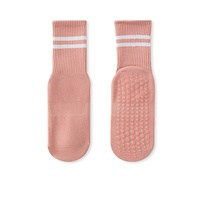 Chaussettes de yoga en gros, blanches, antidérapantes, avec picots, confortables pour le Pilates et le ballet