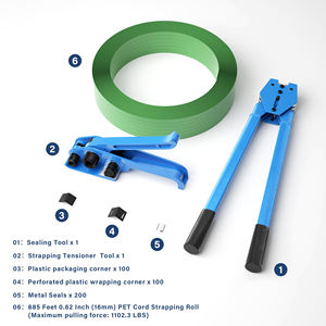 Wallepac Pet/Pp Umreifung spanner Cutter Manuelle Banding Sealer Tools Umreifung maschine für 1/2 "-<span class=keywords><strong>3</strong></span>/4" Breite Polyester gürtel - Product Image 2