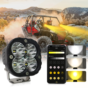 Ứng dụng thông minh kiểm soát 3.5 inch <span class=keywords><strong>LED</strong></span> off road tại chỗ offroad <span class=keywords><strong>LED</strong></span> làm việc Đèn Sương Mù Ánh sáng thanh lái xe đèn cho xe tải offroad ATV UTV SUV - Product Image 1