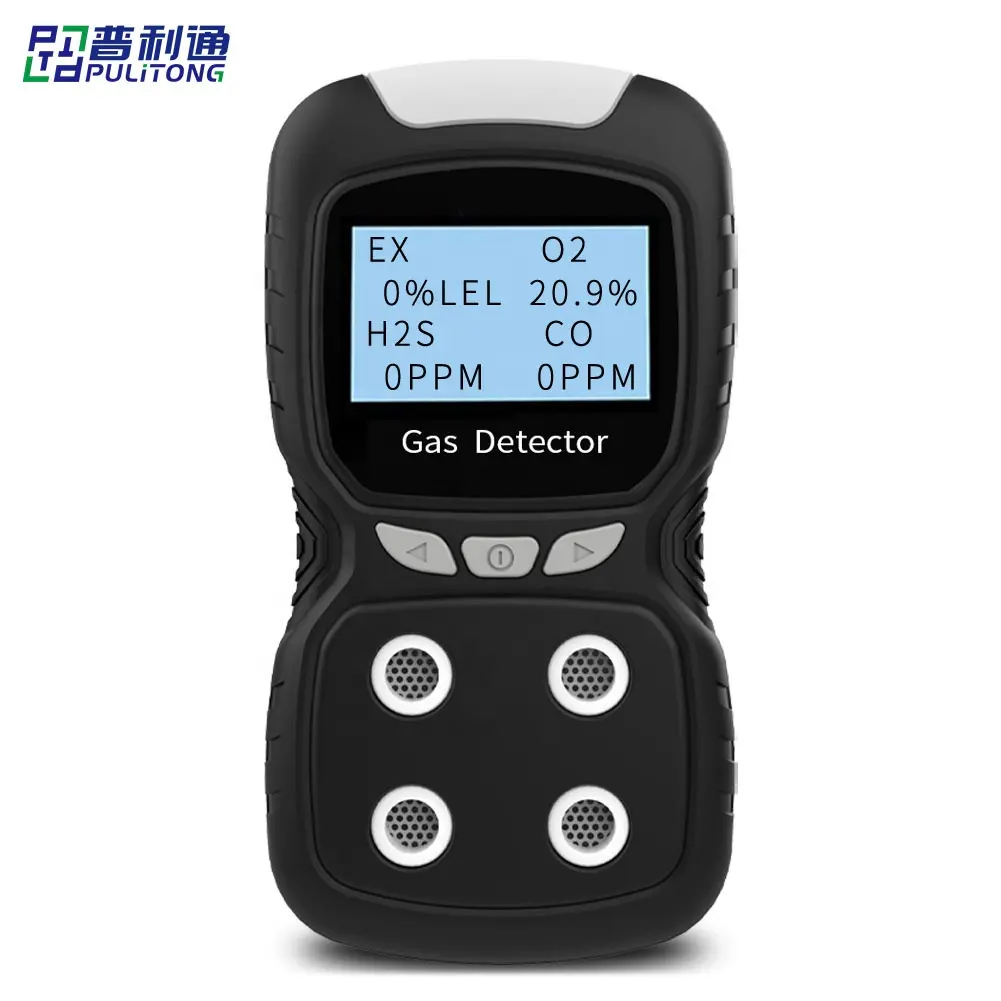 Portable CO H2S O2 Ex(LEL) 4 Gases Monitor Multi 4 Gas Detector and analyzer with Explosion-proof | Human Voice | Gas Clip