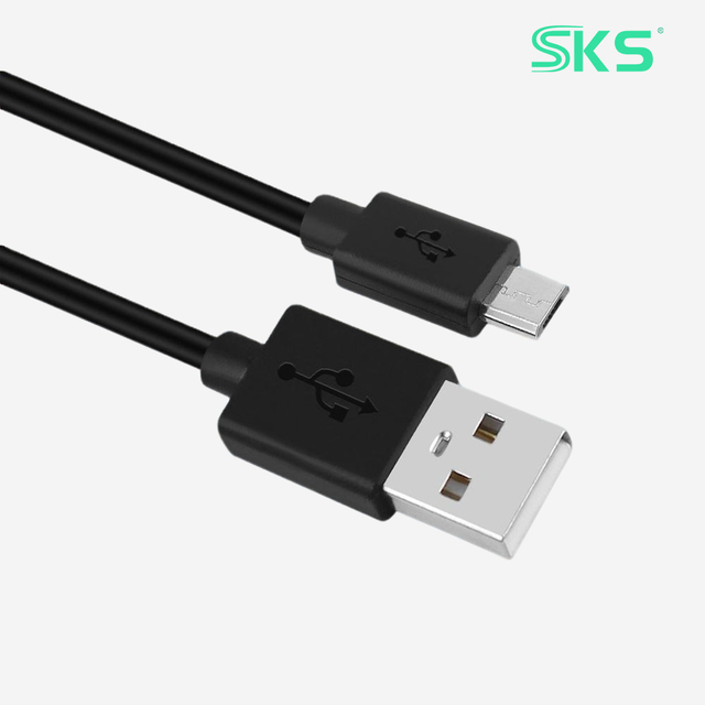 2.4A Fast Charging USB-A to Micro USB Cable Black for Android IOS Computer with Data Transfer