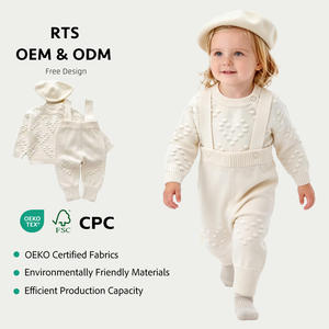 Angou primavera y otoño Unisex niños niñas babero pantalones mono camisa inferior conjunto moda ropa <span class=keywords><strong>de</strong></span> bebé - Product Image 1