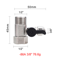 Connecteur de robinet moderne de 3/8 pouce, conception économe en eau en acier inoxydable 304, facile à installer, adapté à une utilisation en cuisine