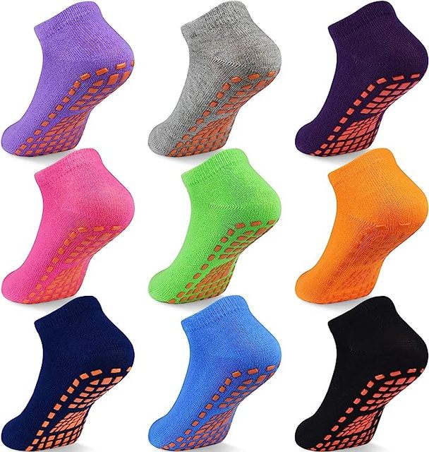 Trampoline Socks Non Slip Grips Ankle Socks  Low Cut Anti-Skid Floor Stoppers